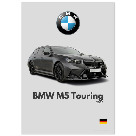 BMW M5 Touring Poster - Minimalist Collection