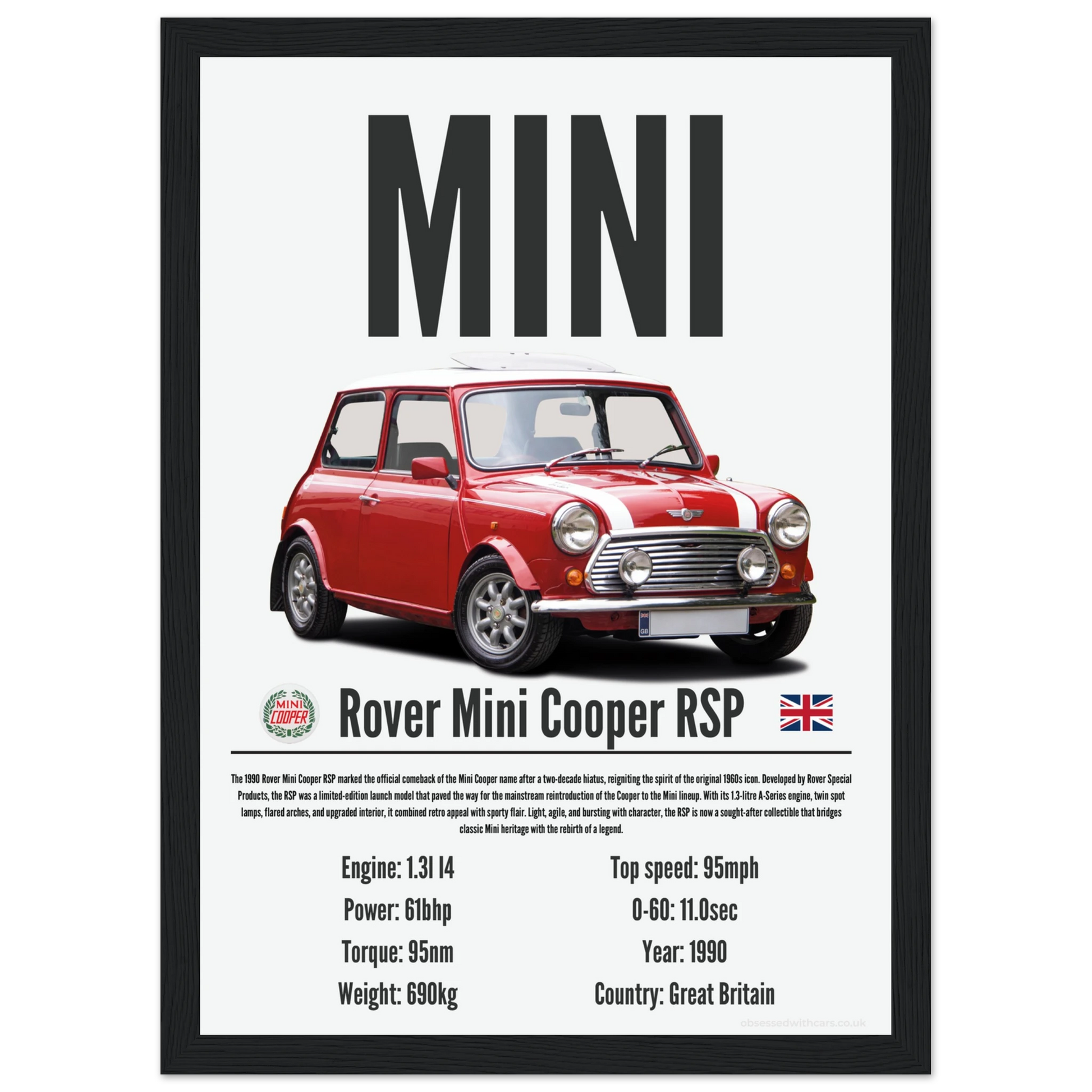 Rover Mini Cooper RSP Poster - Precision Collection