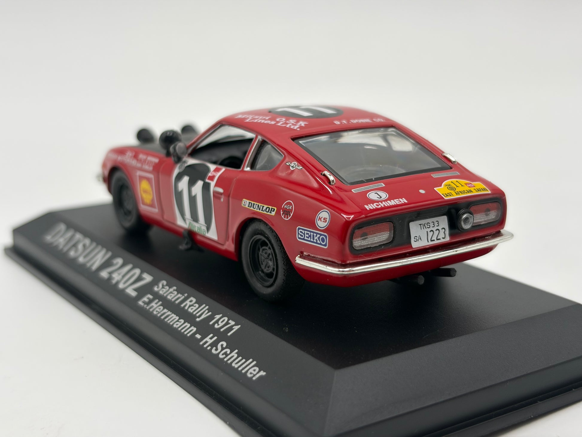 1/43 1971 Datsun 240Z - Safari Rally - Herrmann / Schuller | Model Rally Car