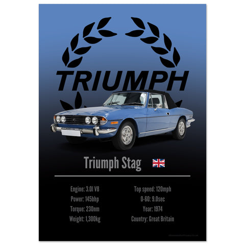 087 Triumph Stag Poster - Accent Collection
