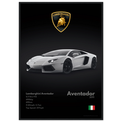 440 Lamborghini Aventador Poster - Monochrome Collection
