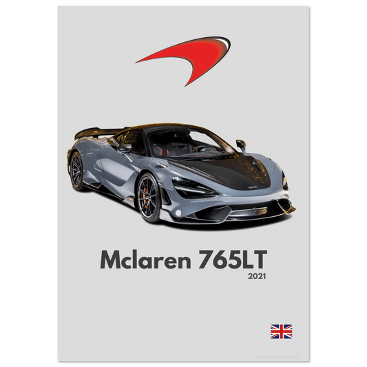 Mclaren 765LT Poster - Minimalist Collection