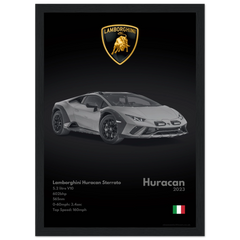 155 Lamborghini Huracan Sterrato Poster - Monochrome Collection