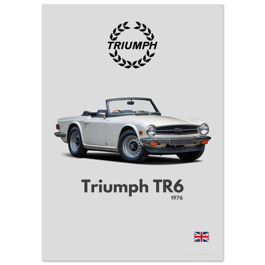 Triumph TR6 Poster - Minimalist Collection