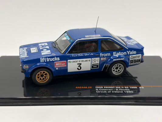 1/43 1980 Ford Escort MK2 RS1800 - Circuit of Ireland - Billy Coleman / Brendan Neville | Model Rally Car