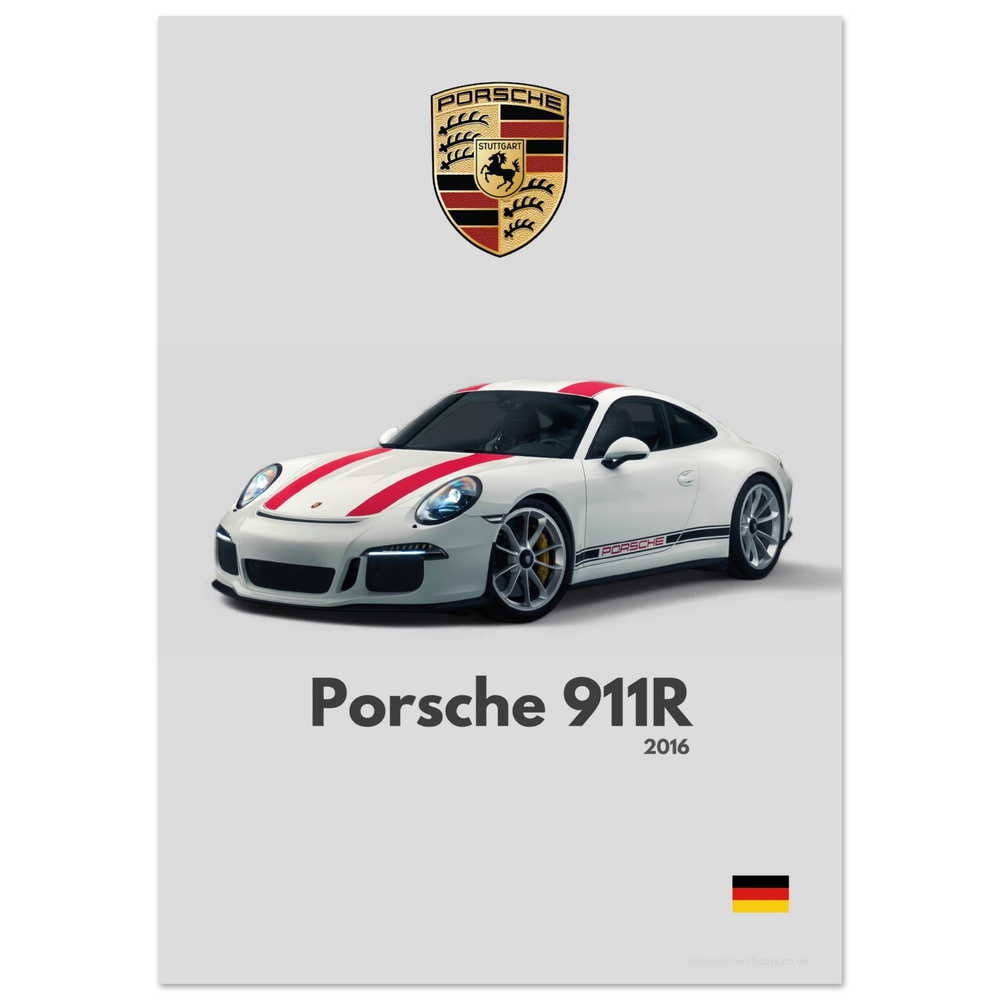 110 Porsche 911R Poster - Minimalist Collection