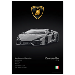 010 Lamborghini Revuelto Poster - Monochrome Collection