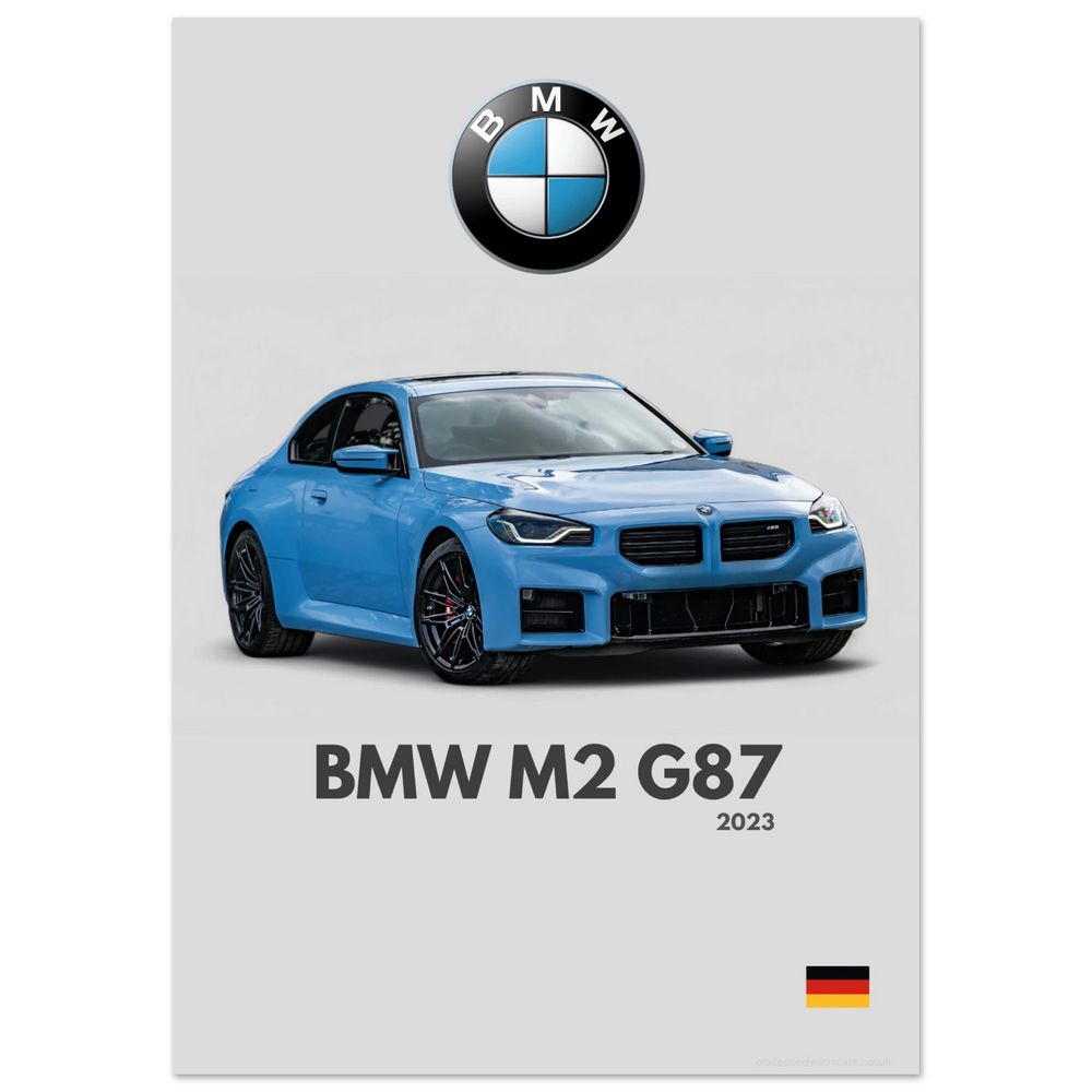 111 BMW M2 G87 Poster - Minimalist Collection