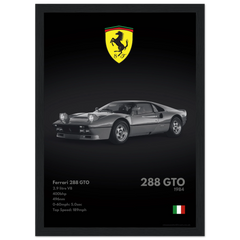 250 Ferrari 288 GTO Poster - Monochrome Collection