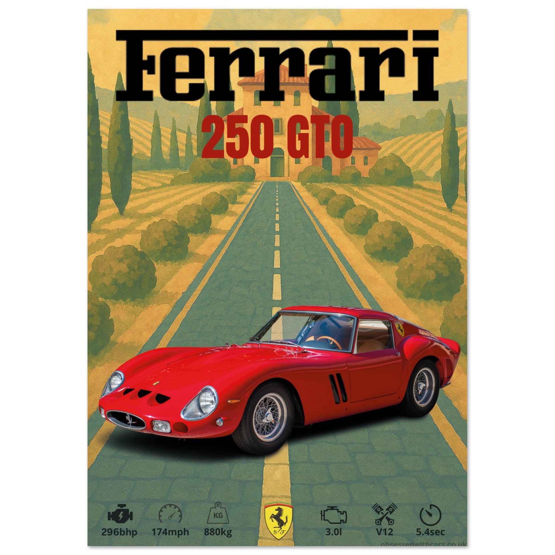 Ferrari 250 GTO Poster - Abstract Collection