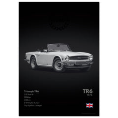 383 Triumph TR6 Poster - Monochrome Collection
