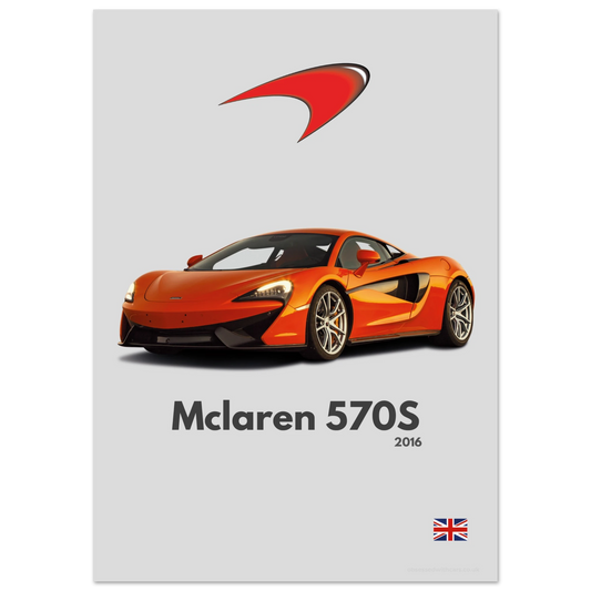 Mclaren 570S Poster - Minimalist Collection