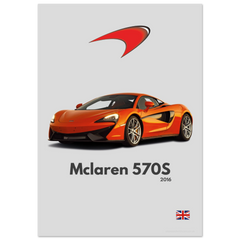 225 Mclaren 570S Poster - Minimalist Collection