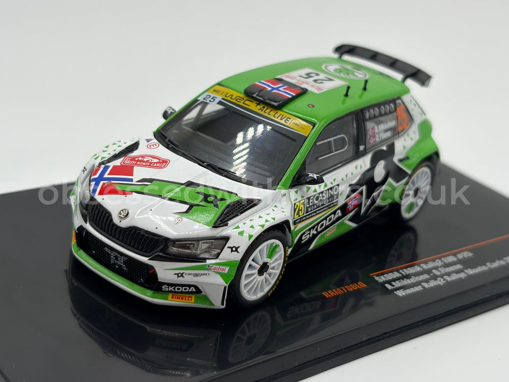 1/43 2021 Skoda Fabia Rally2 - Rallye Monte Carlo - Mikkelsen / Floene | Model Rally Car
