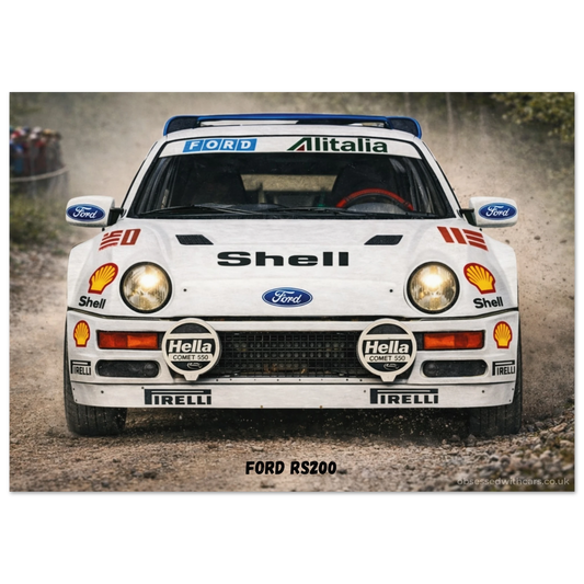 Ford RS200 Poster - Rally Legends Collection