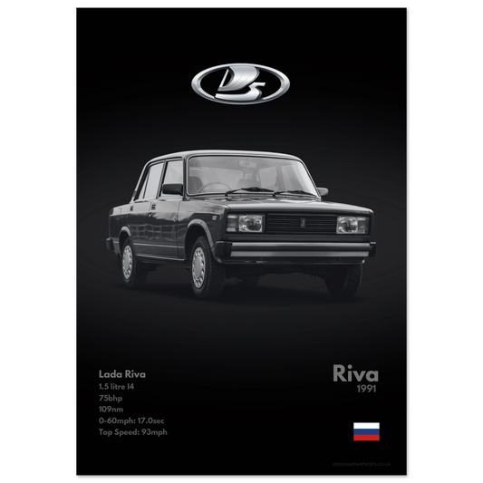 Lada Riva Poster - Monochrome Collection