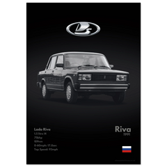 047 Lada Riva Poster - Monochrome Collection