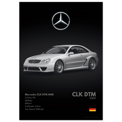055 Mercedes CLK DTM AMG Poster - Monochrome Collection