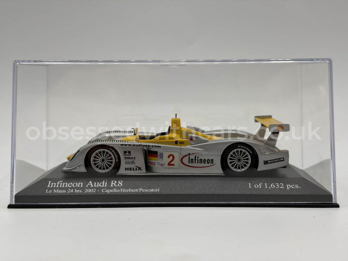 1/43 2002 Infineon Audi R8 - Capello / Herbert / Pescatori - Minichamps | Model Le Mans Car