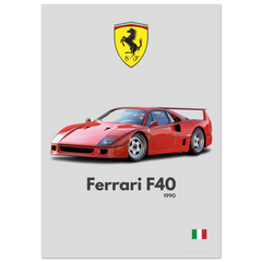112 Ferrari F40 Poster - Minimalist Collection
