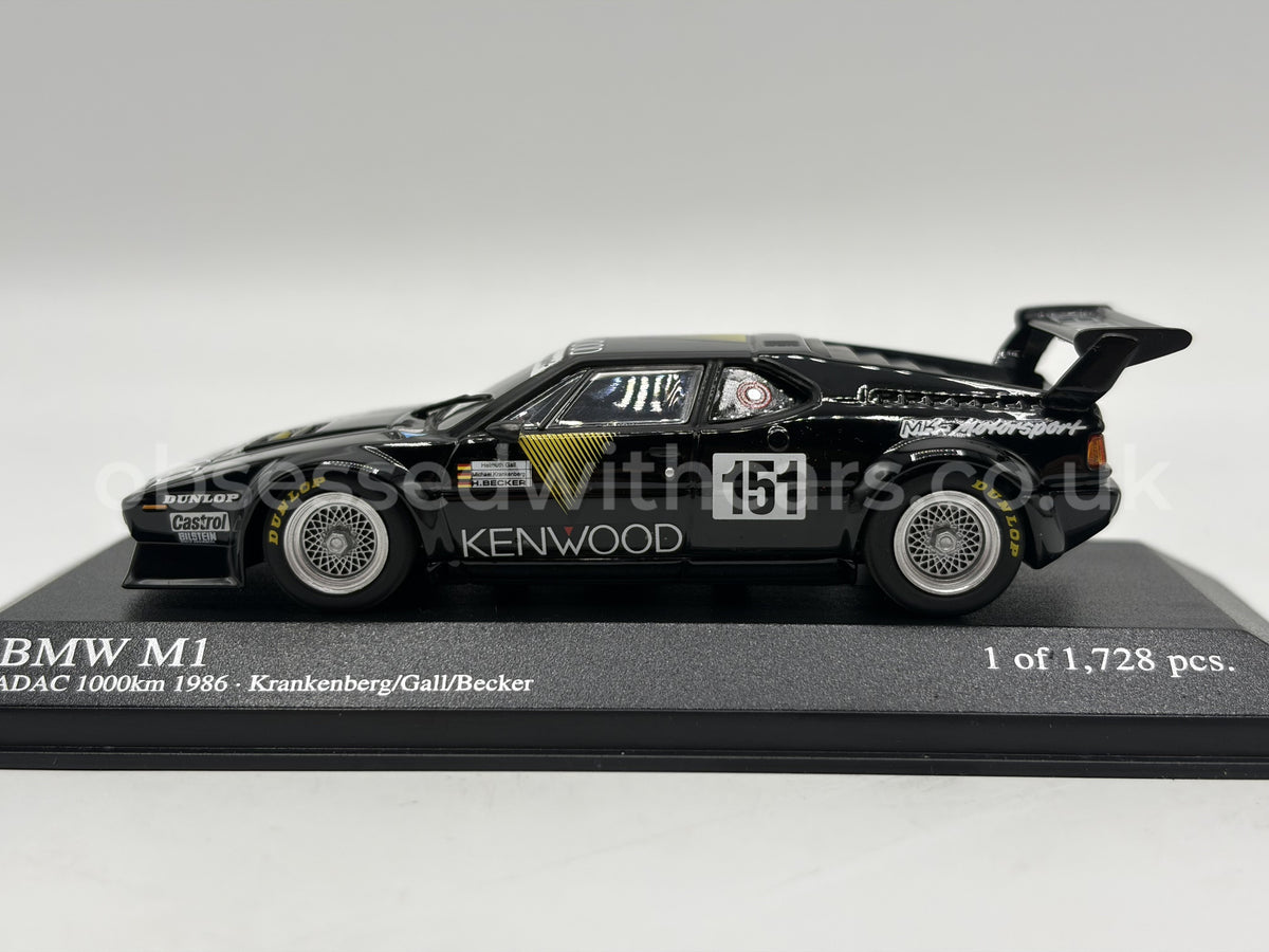 1/43 1986 BMW M1 Procar - Krankenberg / Gall / Becker - ADAC 1000km - Minichamps | Model Car