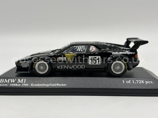 1/43 1986 BMW M1 Procar - Krankenberg / Gall / Becker - ADAC 1000km - Minichamps | Model Car