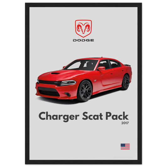Dodge Charger Scat Pack Poster - Minimalist Collection