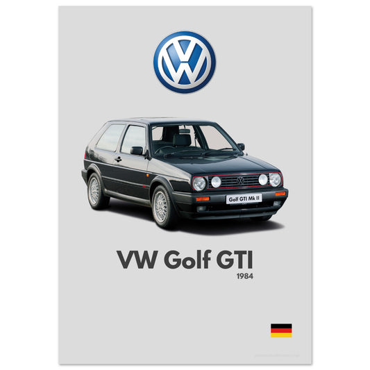 Volkswagen Golf GTI Poster - Minimalist Collection