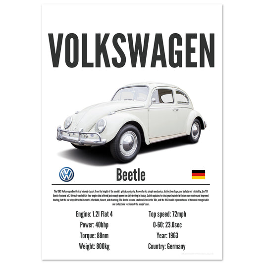 Volkswagen Beetle Poster - Precision Collection