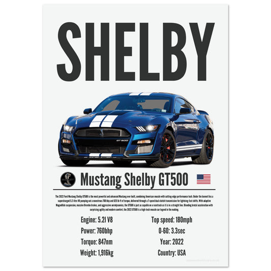 Shelby GT500 Poster - Precision Collection
