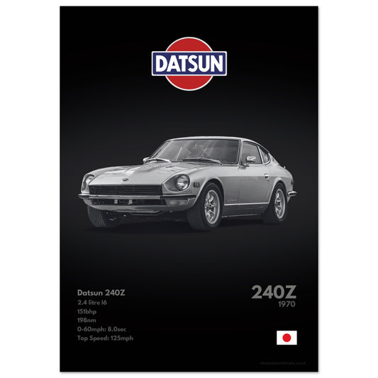Datsun 240Z Poster - Monochrome Collection