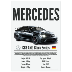 061 Mercedes C63 AMG Poster - Precision Collection