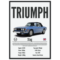 087 Triumph Stag Poster - Precision Collection