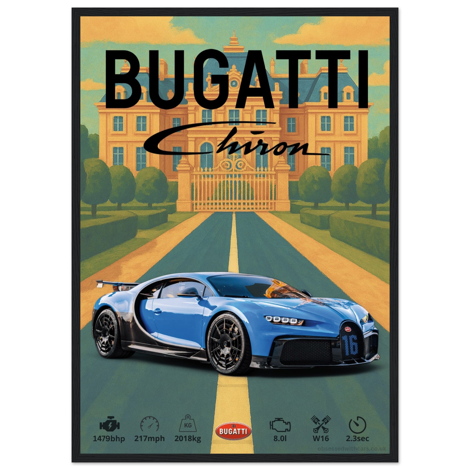 Bugatti Chiron Pur Sport Poster - Abstract Collection