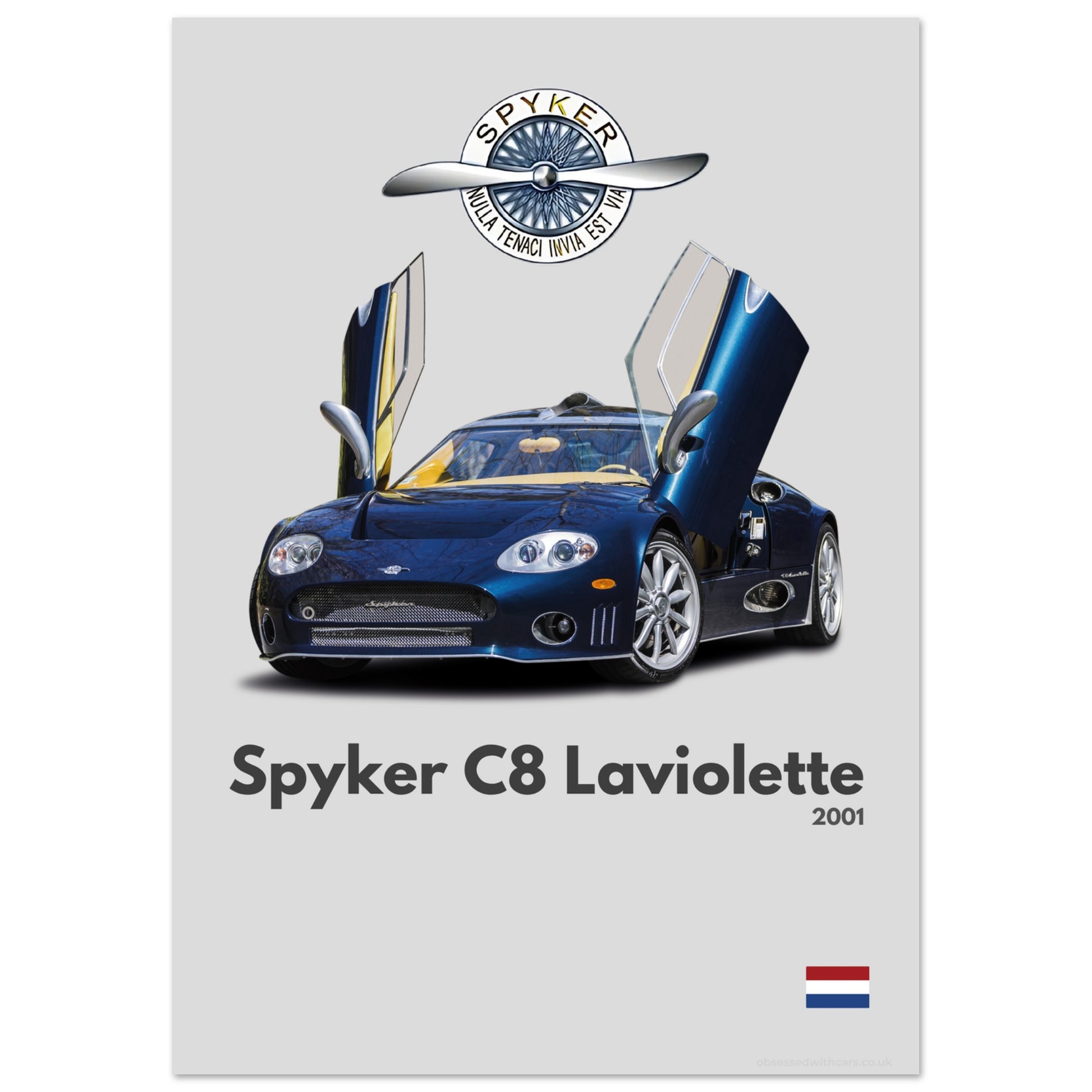 Spyker C8 Laviolette Poster - Minimalist Collection