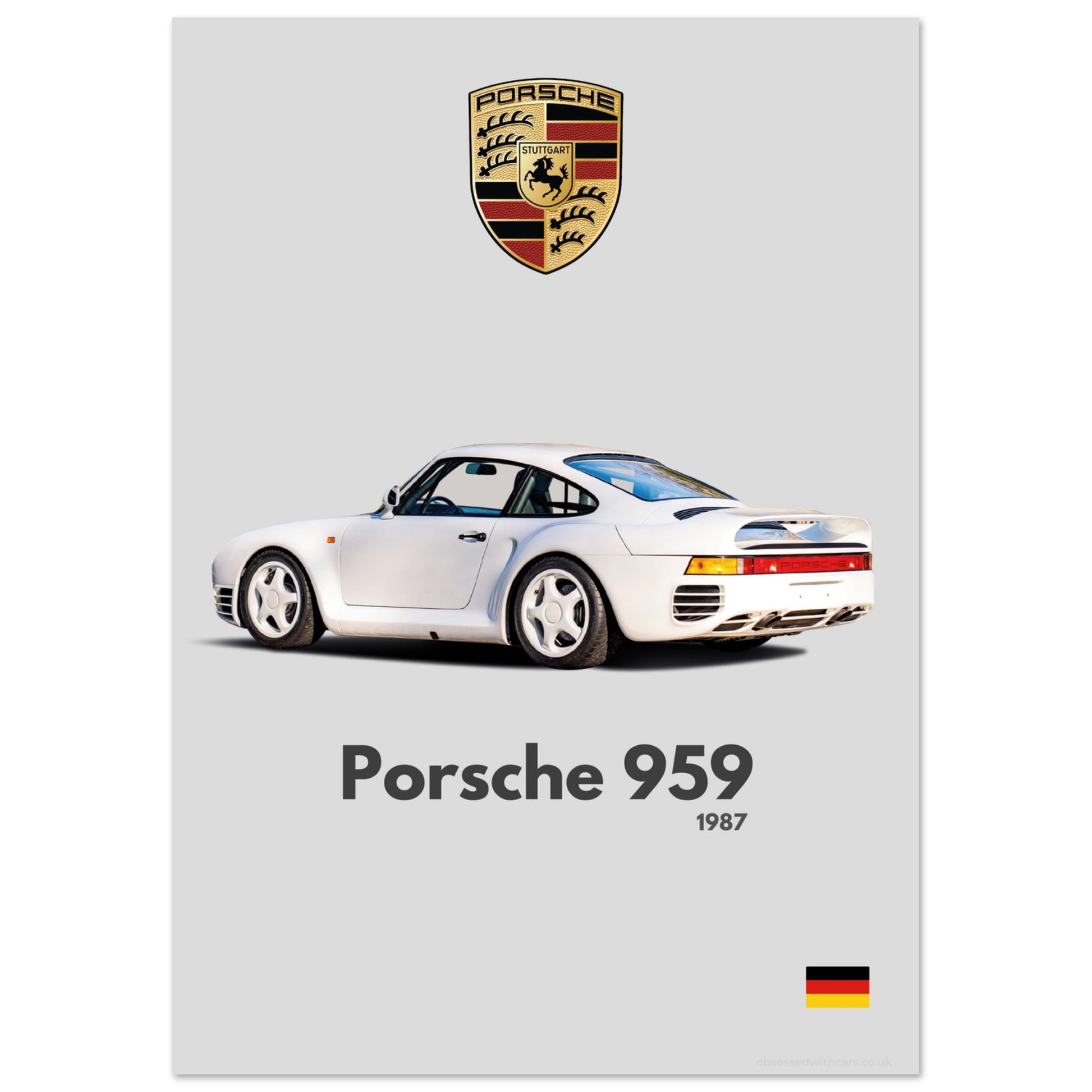 Porsche 959 Poster - Minimalist Collection