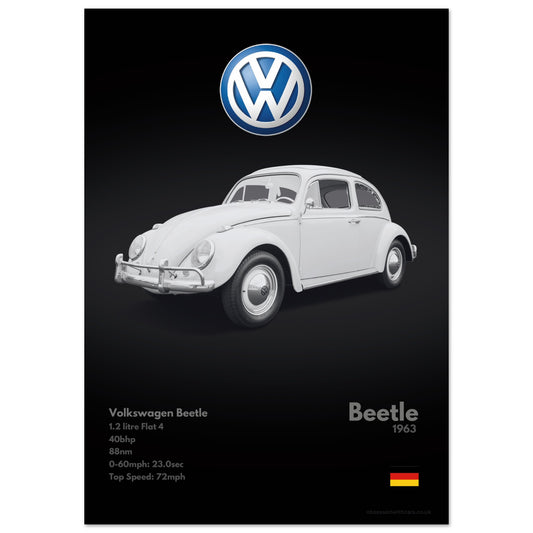 Volkswagen Beetle Poster - Monochrome Collection