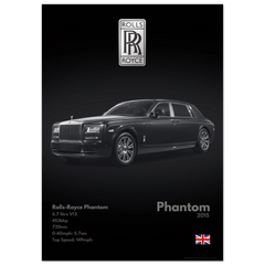 190 Rolls Royce Phantom Poster - Monochrome Collection