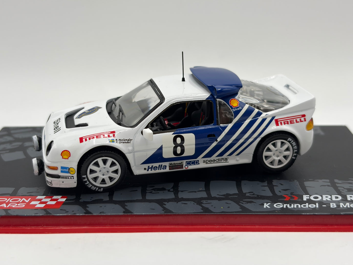 1/43 1986 Ford RS200 - Sweden Rally - Grundel / Melander | Model Rally Car