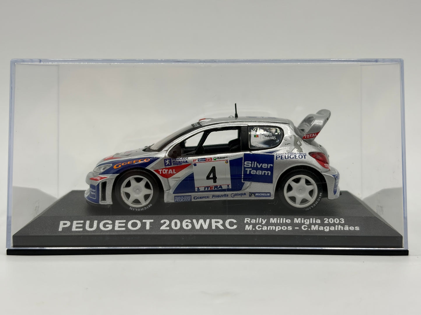 1/43 2003 Peugeot 206 WRC - Rally Mille Miglia - Campos / Magalhaes | Model Rally Car