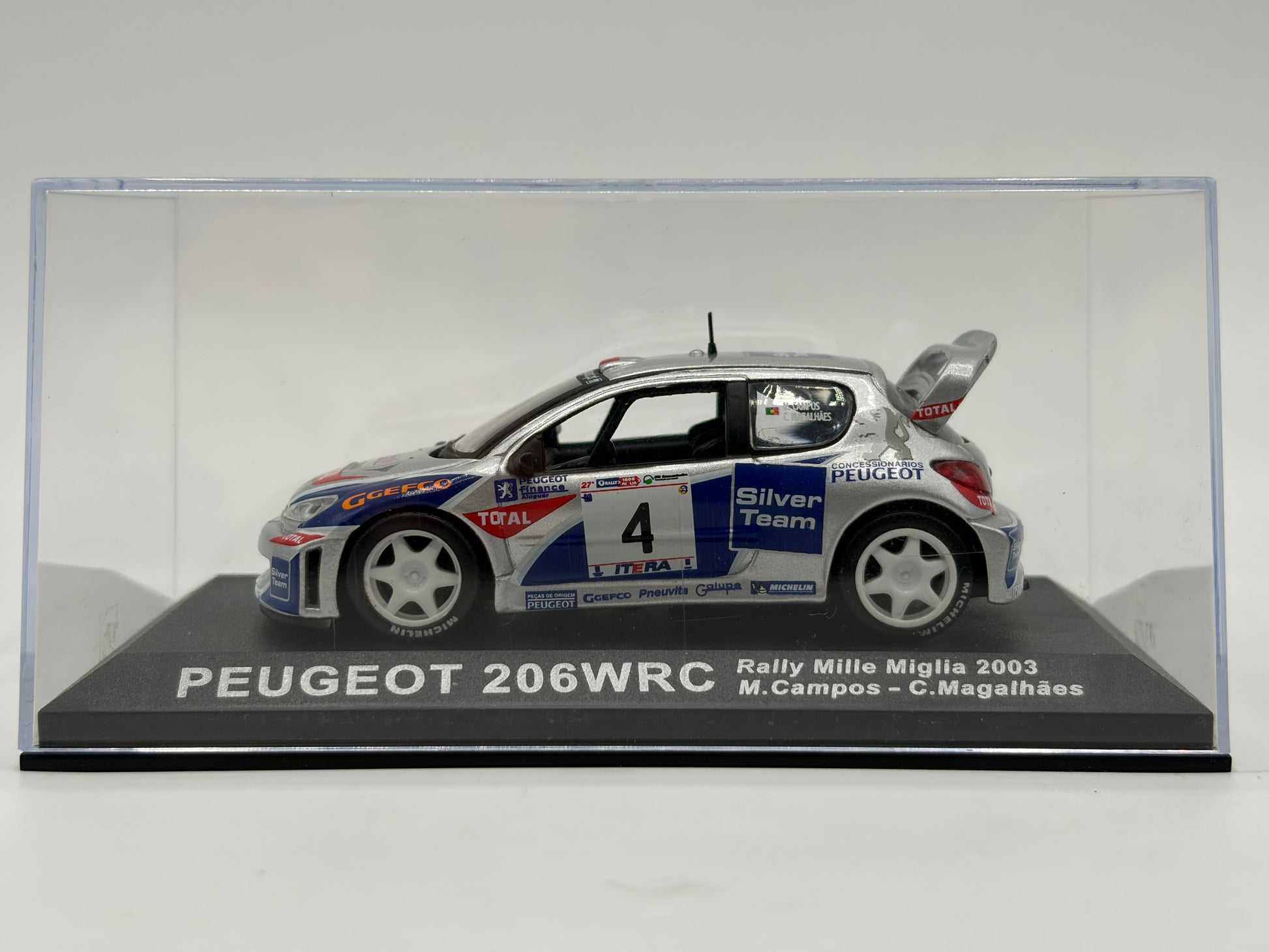 1/43 2003 Peugeot 206 WRC - Rally Mille Miglia - Campos / Magalhaes | Model Rally Car