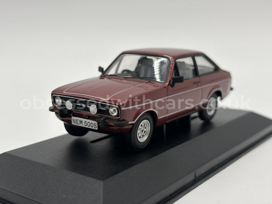 1/43 1977 Ford Escort Mk2 1300 Sport - Jupiter Red - Corgi Vanguards | Model Car