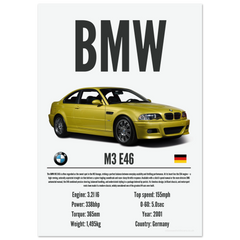 433 BMW M3 E46 Poster - Precision Collection