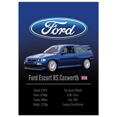 078 Ford Escort RS Cosworth Poster - Accent Collection