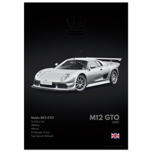 Noble M12 GTO Poster - Monochrome Collection