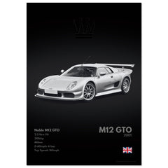 451 Noble M12 GTO Poster - Monochrome Collection