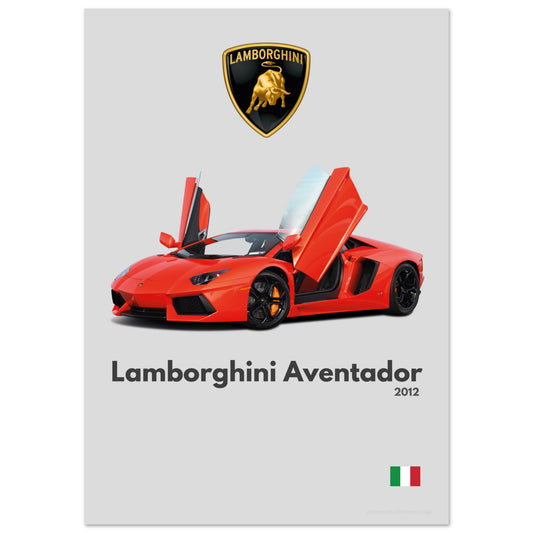 Lamborghini Aventador Poster - Minimalist Collection
