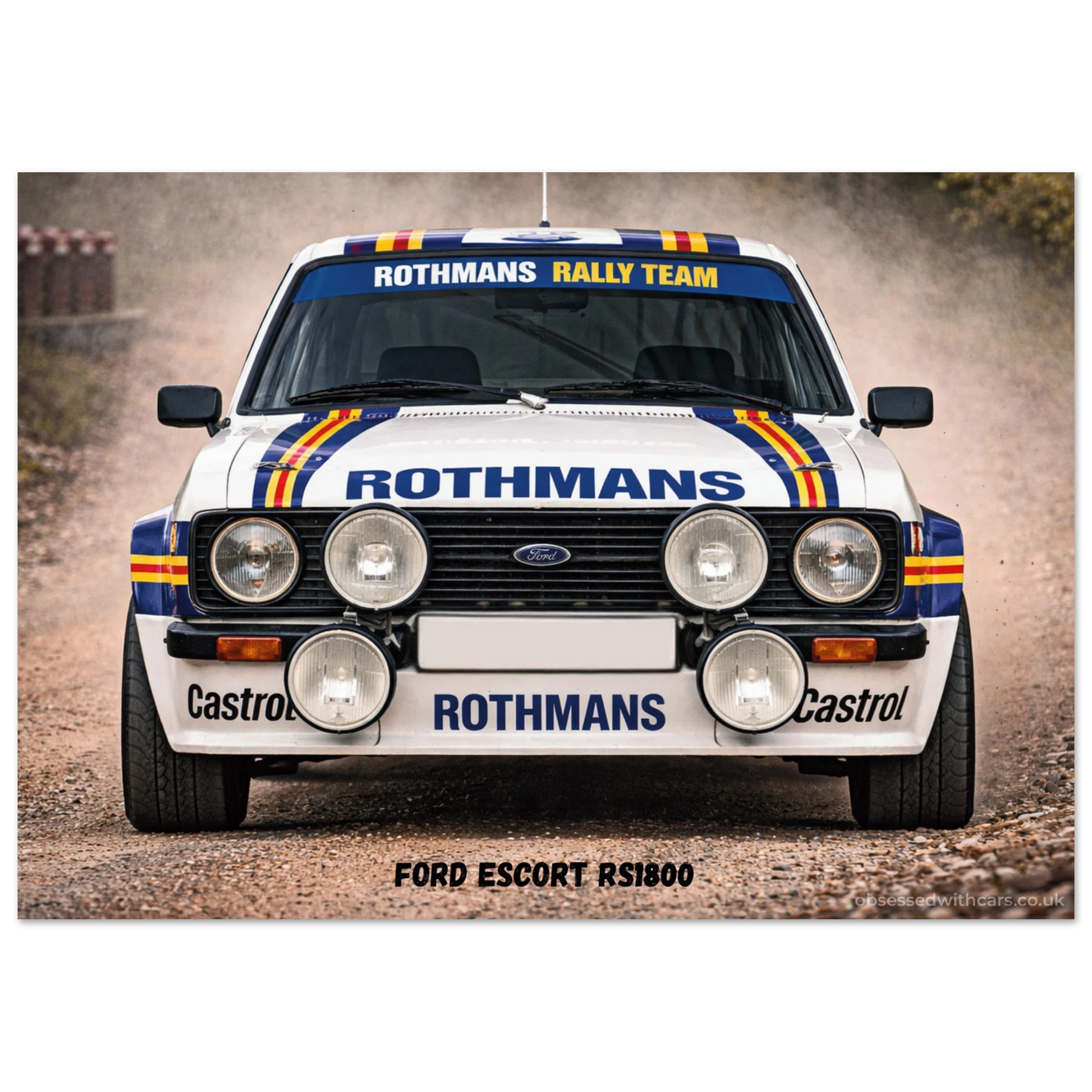 Ford Escort RS1800 Poster - Rally Legends Collection