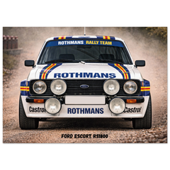 Ford Escort RS1800 Poster - Rally Legends Collection