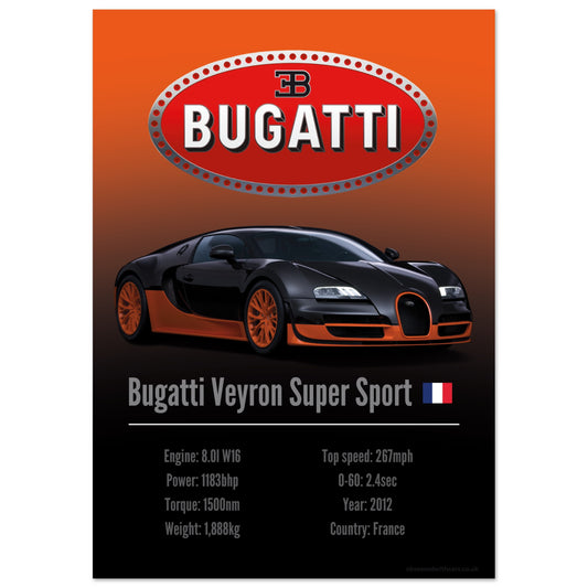 Bugatti Veyron Super Sport Poster - Accent Collection